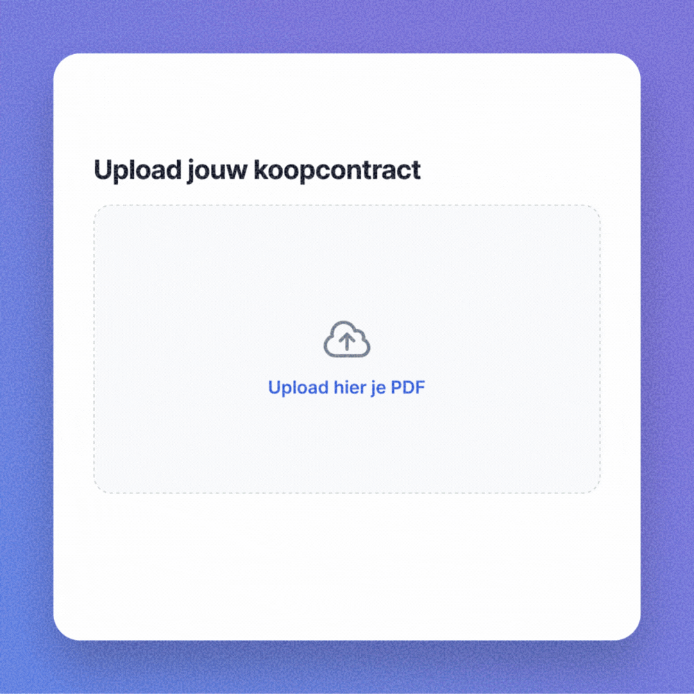 Upload gratis je voorlopig koopcontract screenshot